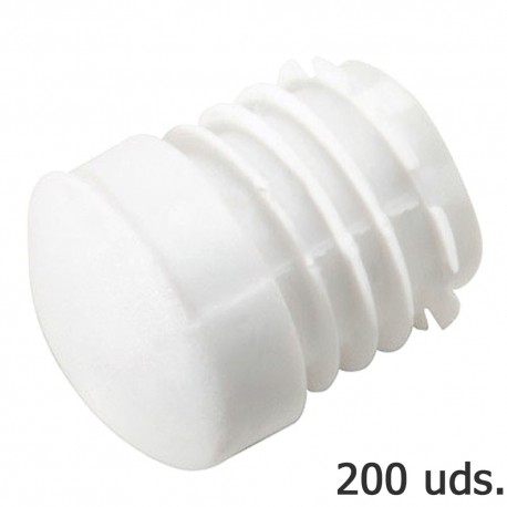 Contera Plastico Redonda Interior Blanca Para Tubo Exterior Ø 23 mm. Bolsa 200 Unidades