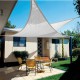 Toldo Vela Sombra Jardin Triangular 5x5x5 metros Blanca