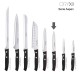 Cuchillo Aspen Cocina Hoja Acero Inoxidable 12 cm. Negro