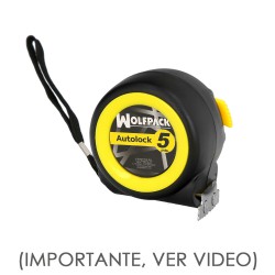 Flexometro Sistema Autolock Con Freno Automatico Longitud 5 Metros Ancho Cinta 25 mm. Magnetico. Cinta Metrica Freno Automatico