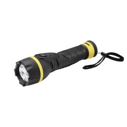 Linterna LED De Mano Goma Antideslizante A Pilas (2 AA) 55 Lumenes 1 Watt. Protección Ip44