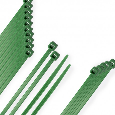 Brida Nylon 100%. Color Verde 4,6 x 390 mm. Bolsa 100 Unidades. AbraBridas Nylon 100% Verde 4,6x390 mm. (Bolsa 100 Unidades)