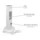 Calefactor Ceramico PTC Torre Efecto Llama 2000 Watt. Oscilante. Termoventilador Electrico