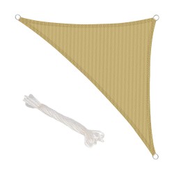 Toldo Vela Sombra Jardin Triangular 3,6x3,6x3,6 metros Beige