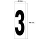 Numero Adhesivo 46x140 mm.   Nº 3