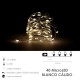 Guirnalda Luces Navidad Microled 40 Leds Color Blanco Calido. Luz navidad interiores IP20 A Pilas (3 AA No Incluidas)