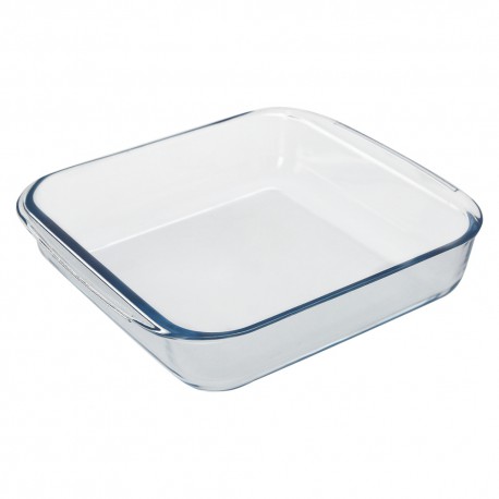 Fuente Horno Cristal Borosilicato Cuadrada 1,1L. 20,7x20,7 cm. Ideal Meclas, Ensaladas, Postres, Cocina, Resposteria. Libre BPA